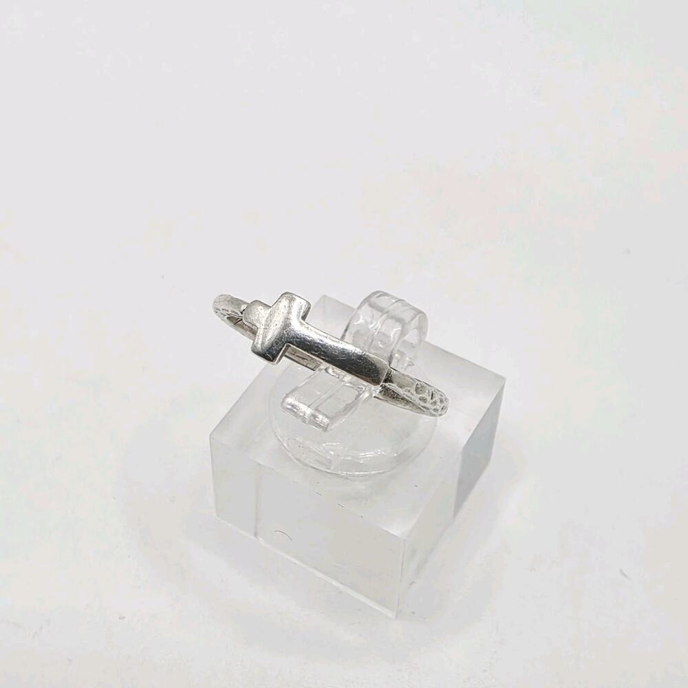 Silpada Sterling Silver 925 “Simplex Cross” Horizontal Cross Ring Size 7 R2292